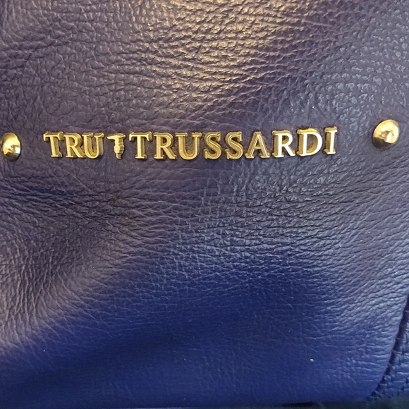 Trussardi (Italy) Blue Leather Backpack 🇮🇹 - Picture 3 of 4